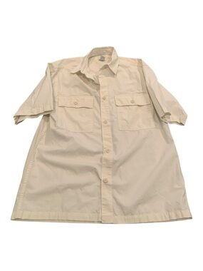 H&M Men’s Cream Button-Up Shirt sz M